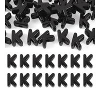 Sparkeads 30Pcs Big Large Hole European Letter K Beads Black Initial Alphabet Acrylic Name Friendship Bracelet Loose Spacer Beads Charms Bulk for DIY Crafts Necklace Bag Keychain Jewelry Making Pens