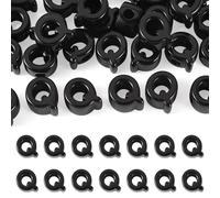 Sparkeads 30Pcs Big Large Hole European Letter Q Beads Black Initial Alphabet Acrylic Name Friendship Bracelet Loose Spacer Beads Charms Bulk for DIY Crafts Necklace Bag Keychain Jewelry Making Pens