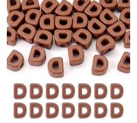 Sparkeads 30pcs Big Large Hole Letter Beads Acrylic Chunky Initial Alphabet D Loose Spacer Beads Charms Bulk European for Jewelry Making Name Friendship Bracelets Necklace DIY Crafts Bag Keychain Pens