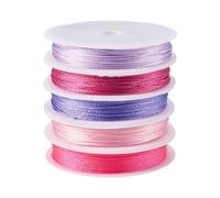 Sparkeads 50M Polyester Braided Cord 1mm Macrame Trim String Beading Cord Twisted Bracelet Cord for Women Friendship Bracelet Necklace Hanging Pendant DIY Jewelry Making