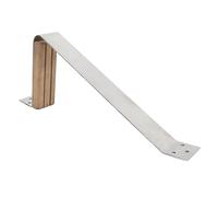 SparkFeng 11-1/4x5-1/8 in Teak Mast Steps, Marine Grade 304 Stainless Steel Mast Step for Ships Yachts Sailboats, Non - Slip Grooved Teak Pad with Classic Nautical Design