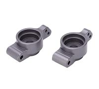 SparkFeng 2 Pcs RC Caster Blocks Aluminum Alloy High Strength C Blocks for BONZAI and Intrepid 1/16 Remote Control Cars, Titanium Finish, Wear Resistant Steering Hub with Easy