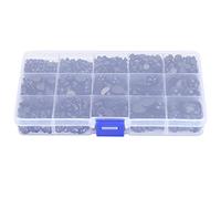 SparkFeng 2575Pcs Plastic Eyes and Noses Pack, DIY Craft Kit with Storage Box, Assorted Sizes for Toy Doll Making, Safe Accessories for Kids Crafting Projects (2575 black)