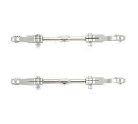 SparkFeng 2pcs RC Rear Upper Suspension Pull Rod, Aluminum Alloy Silver Linkage for Corally Kronos 6S 1/8 RC Car, High - Strength Adjustable Replacement Parts with Precision Fit