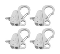 SparkFeng 4 Pcs Boat Anchor Hook, 316 Stainless Steel Quick Release Clip with 3/8 to 5/8 Inch Opening, Mirror Polished Anchor Rope Hook for Boats Trucks Trailers