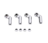 SparkFeng 4PCS Metal Ball Joint Alloy 7.0mm Diameter M4 Thread High Accuracy RC Car Bend Ball Joint for 1/10 Scale Model Cars with Clockwise Thread Design (Silver)