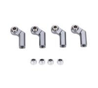 SparkFeng 4PCS Metal Ball Joint Alloy 7.0mm Diameter M4 Thread High Accuracy RC Car Bend Ball Joint for 1/10 Scale Model Cars with Clockwise Thread Design (Ti Color)