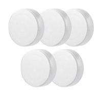 SparkFeng 5Pcs C Mount Lens Rear Cap, Camera Accessory Parts, Portable Metal Protective Cover for C - Mount Lens, Silver Aluminum Alloy Back Cap with CNC Integrated Process