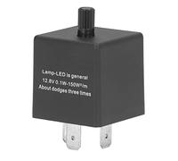 SparkFeng Adjustable LED Flasher Relay, Electronic Flasher Relay for Car Turn Signals, 3 Pin ABS Relay with 45-75 BPM Adjustable Frequency, 12V 10A for LED Bulbs