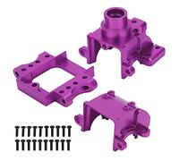 SparkFeng Aluminum Alloy Front and Rear Gear Box for HSP 94122/177/188/06045/06046 RC Car, Metal Gearbox Upgrade Kit with Screws for 1/10 Scale Gasoline RC Vehicles (Purple)