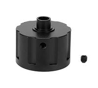 SparkFeng Aluminum Differential Carrier for Flysky FS 336146, RC Car Differential Housing, 1/8 Scale RC Car Replacement Differential Case with Set Screws, Lightweight Durable Alloy (Black)