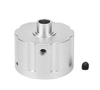 SparkFeng Aluminum Differential Carrier for Flysky FS 336146, RC Car Differential Housing, 1/8 Scale RC Car Replacement Differential Case with Set Screws, Lightweight Durable Alloy (Silver)