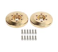 SparkFeng Brass Wheel Weights for RC Crawler Cars, 2.2in & 1.9in Hex Hub Adapter, Rustproof Heavy - Duty Brass Model Upgrade Parts Compatible with Axial SCX10 Capra and GEN7 (6mm)