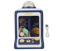 SparkFeng Bunny Space Pattern Mini Claw Machine, Electronic Light Music Doll Machine for Children, Fun Competition Toy with 4 Dolls and 4 Balls, Training Hand - Eye Coordination for Kids Par (Blue)