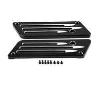 SparkFeng CNC Aluminum Motorcycle Saddlebag Latch Covers, Saddlebag Latch Cover for Touring 1993-2013, Black Replacement Latch Covers with Stock Hinge Compatibility, Durable Anti - Rust Allo