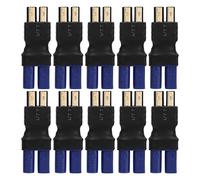 SparkFeng EC5 Female to Male Adapter, RC EC5 to Adapter with Rubber Plastic Copper Construction, 10 - Pack Compact Lightweight Connector for RC Cars Aircraft Boats