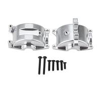 SparkFeng Front and Rear Gear Box Mount Upgrade for WLtoys A959 A979 A969 1/18 RC Car, CNC Machined Aluminum Gear Box Shell with Anodized Finish, Replacement Accessory for RC Model (Silver)