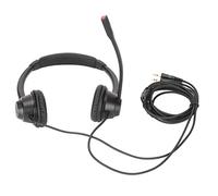 SparkFeng H390D - PC Binaural Customer Service Headphones, Noise Cancelling Business Headset for Office, Ultra Light PC Communication Headset with Dual 3.5mm Plugs for Call Centers and Home