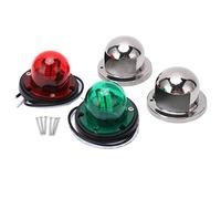 SparkFeng less Steel 12V LED Marine Boat Yacht Bow Navigation, 1 Pair Red Green s, IP68 h 8 LEDs Each, Mounting for Marine Vessels and Yachts