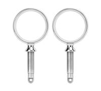 SparkFeng less Steel Round Rowlock, Boat Ock 2 Inch ID, Mirror h Paddle Brackets for Standard Size Paddles, Heavy Duty 316 less Steel with S, No Dril Required