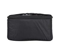 SparkFeng Portable Overlap Zipper Padded Bag Pouch, DSLR Camera Lens Case with Carry Strap, Thick Inner Vibration Absorption Material for Large Long Zoom Wide Angle Lenses, Black