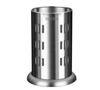 SparkFeng Stainless Steel Utensil Holder, Large Capacity Kitchen Utensil Crock with Drain Holes, Multifunctional Chopstick and Spoon Organizer for Countertop, Rust - Resistant and Easy - Cle