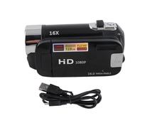 SparkFeng Video C with 2.4 Inch Color Sn, 16MP 1080P HD Camcorder, 16X Digital Zoom Shake Recording, Portable Tl C with Fill for Growth Record and Wedding (Black)