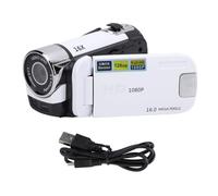 SparkFeng Video C with 2.4 Inch Color Sn, 16MP 1080P HD Camcorder, 16X Digital Zoom Shake Recording, Portable Tl C with Fill for Growth Record and Wedding (White)