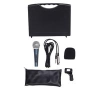 SparkFeng Wired Dynamic Microphone, Cardioid Moving Coil Handheld Microphone Set with Shock Absorber for Active Speakers Mixers Amplifiers, Plug and Play XLR to 6.35mm (Blue)