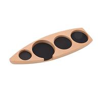 SparkFeng Wooden Coffee Tamper Holder, Coffee Tamper Stand Base with Slip - Resistant, Precision Notch for Stable Tamping, Compact Storage Mat for Home Barista & Espresso (Beech Large for 58mm/2.3in)