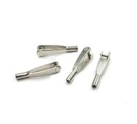 SPARKHOBBY M2 M3 Servo Lever Throttle Pull Rods U-Clamp Length 30mm Metal Push Rod Clip Coupler Steering Chuck for DIY RC Fixed-Wing (20PCS M2XL25MM)