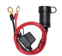 SPARKING 3FT Car Female Cigarette Lighter Plug Socket to Eyelet Terminals 12V Extension Cable with 10A Fuse (3FT)
