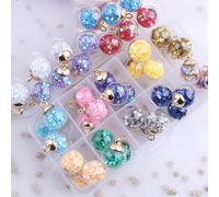 Sparking Creativity 10PCS Colorful Transparent Stars Tailored to Fit Any Project Involving For Crystal Balls (Gold)