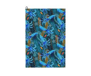 (Sparking Firefly Squid _8310) Golf Towel Funny Printed Cristmas Gift for Men Women Husband Dad Mom Birthday Golfers Fan