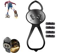 Sparking Flint Pad Shoe Cover,Bicycle Friction Spark Tool Pads,Skateboard Flint Set Riding Shoe Covers Adjustable and Sparking Flint Pads Foot for Shoes,Sole Flint,Shoe Sparks (1*Cover/4*flint)