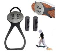 Sparking Flint Pad Shoe Cover for Skateboard & Motorcycle,Bicycle Friction Spark Tool,Bicycle Flint Pads,Skateboard Accessories,Foot Brake Sparking Pressure Slider Riding Shoe Covers (1Pad + 2Flints)