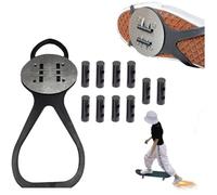 Sparking Flint Pad Shoe Cover for Skateboard & Motorcycle,Bicycle Friction Spark Tool,Bicycle Flint Pads,Skateboard Accessories,Foot Brake Sparking Pressure Slider Riding Shoe Covers (1Pad + 10Flints)
