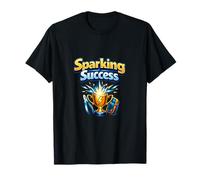 Sparking Success Electrician Trophy Humor Graphic T-Shirt