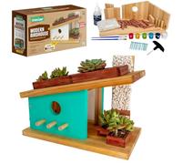 SparkJump Modern Birdhouse Woodworking Kit, Complete DIY Birdhouse for Kids & Adults, Build Your Own BirdhouseKit for Creative Woodworking Crafts
