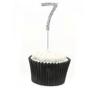 Sparkle & Celebrate! Rhinestone Number Cake Topper - The Ultimate Birthday & Anniversary Cake Bling (7 (Seven), Silver)