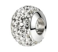 Sparkle Charms for Bracelets, Large Hole Rhinestone Pave Spacer Bead for Jewelry Making, Shiny Charm Accent for Bracelet or Necklace, Lovely Mother-Daughter Gift for Women