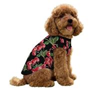 Sparkle Cherries Dog Clothes Ice Silk Sleeveless Pet Vest Puppy Breathable Shirts for Small Dogs Cat L