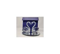 Sparkle Crystal Twin Swan Ornament Bling Crushed Diamond Gift
