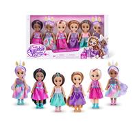 Sparkle Girlz Princess, Collectible Fashion Dolls, Princess Dress Up Dolls (6 Pack)