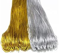 Sparkle Hair String Thin Thread for Braids Dreadlocks Metallic Decorative Cords for Ornament Craft Making Gift Wrapping Decorating Durable Hair Accessories for Locs, 200 Meters-1mm (Gold and Silver)