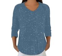 Sparkle Jumper for Women UK Casual Long Sleeve Crew Neck Sequin Tops Sparkly Party Pullover Jumpers Cozy Warm Holiday Glitter Shirts Light Blue