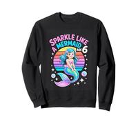 Sparkle Like A Mermaid Age 6 Birthday Theme Sweatshirt