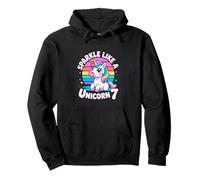 Sparkle Like A Unicorn 7 Rainbow Unicorn Girl Pullover Hoodie
