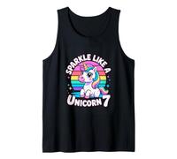 Sparkle Like A Unicorn 7 Rainbow Unicorn Girl Tank Top