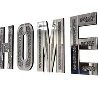 SPARKLE PALACE® Crushed Diamond Crystal Large Home Letters- Mirror Diamond Wall Home Art, Perfect Home Decor Gifts (Size 34cm)